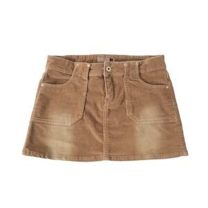 Vintage Y2k Forever 21 Corduroy Stonewashed Micro Skirt Sz M Boho Forest Fairy